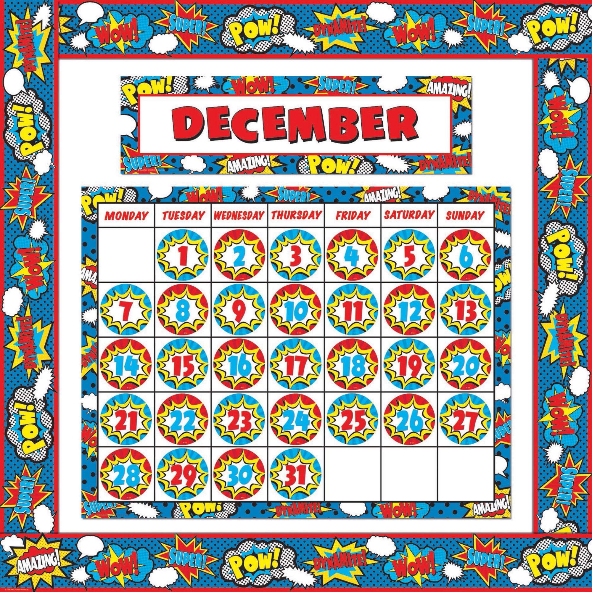 Carson-Dellosa™ Superhero Calendar Set